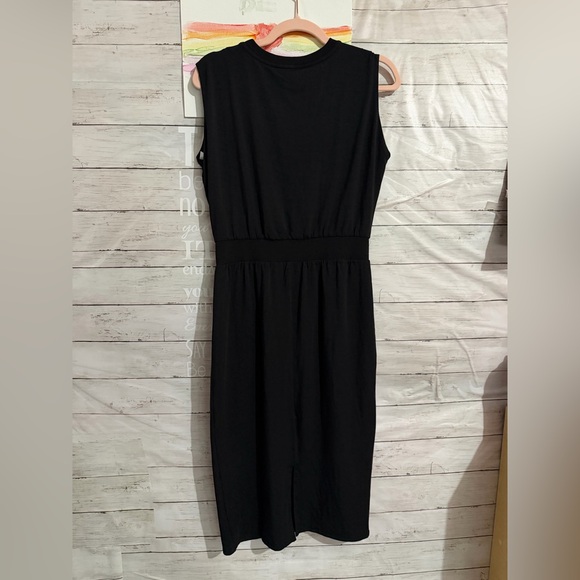 NWT Athleta Santorini Cinch Knit Tank Dress Midi Black-sz Small - Picture 7 of 8
